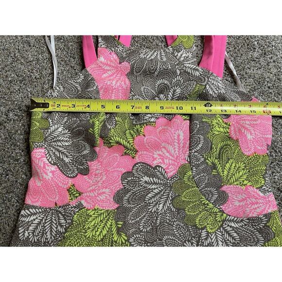 Akira Chicago Black Label Dress Neon Pink Green Floral Summer Tennis Size Medium - Picture 8 of 8